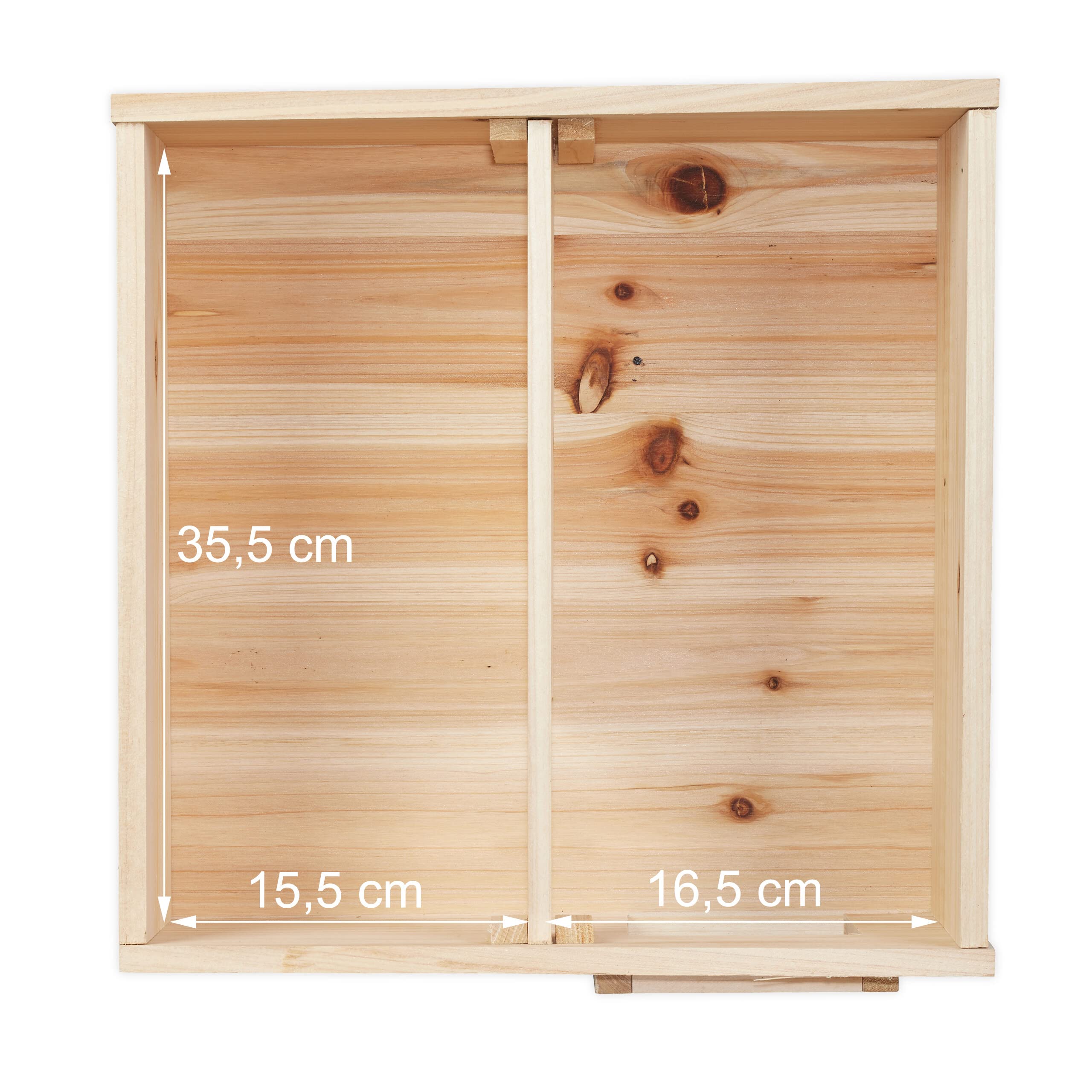 Relaxdays Abri pour hérisson Bois avec Fond 2 Parties HxLxP 21,5 x 40 x 40 cm Nature
