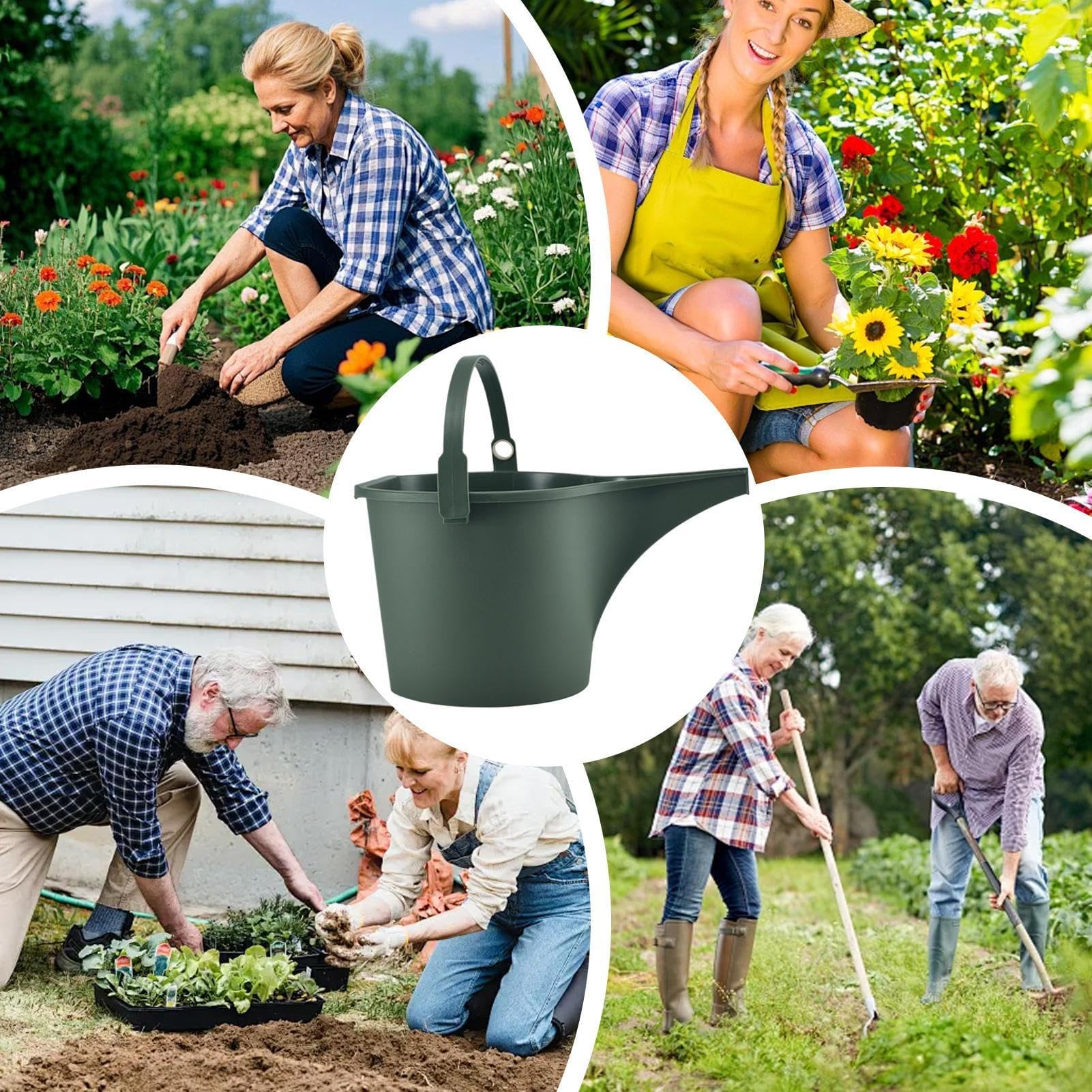 Konewka 8 l, ergonomiczna, do ogrodu, z długą wylewką i skalą, do domu, trawnika, patio, kształtowania krajobrazu, kwiatów, jagód