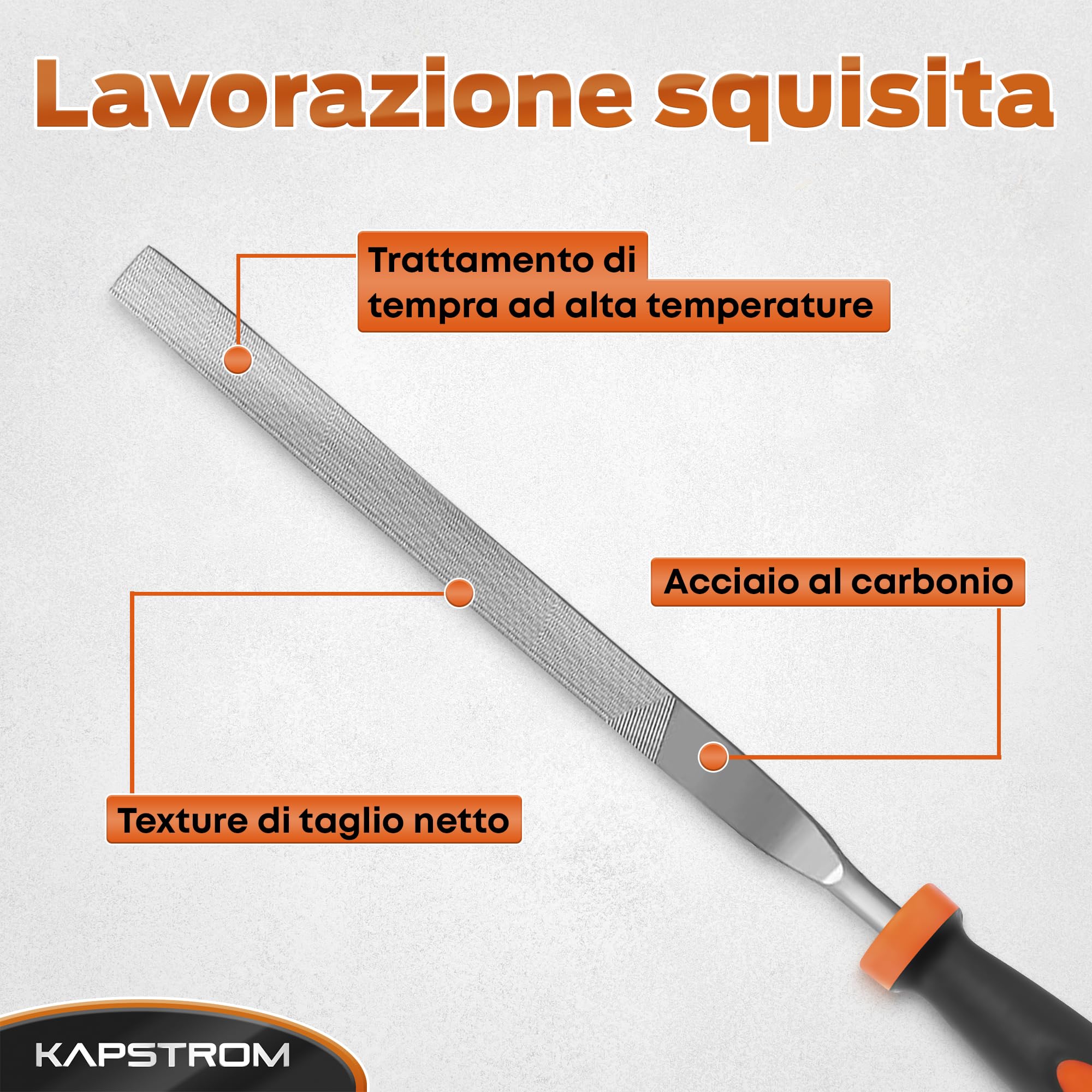 Set di lime ad ago KapStrom, 6 lime ad ago per legno, metallo, plastica e gioielli, include lime piccole tonde, semitonde, quadrate, triangolari, piatte e a punta piatta