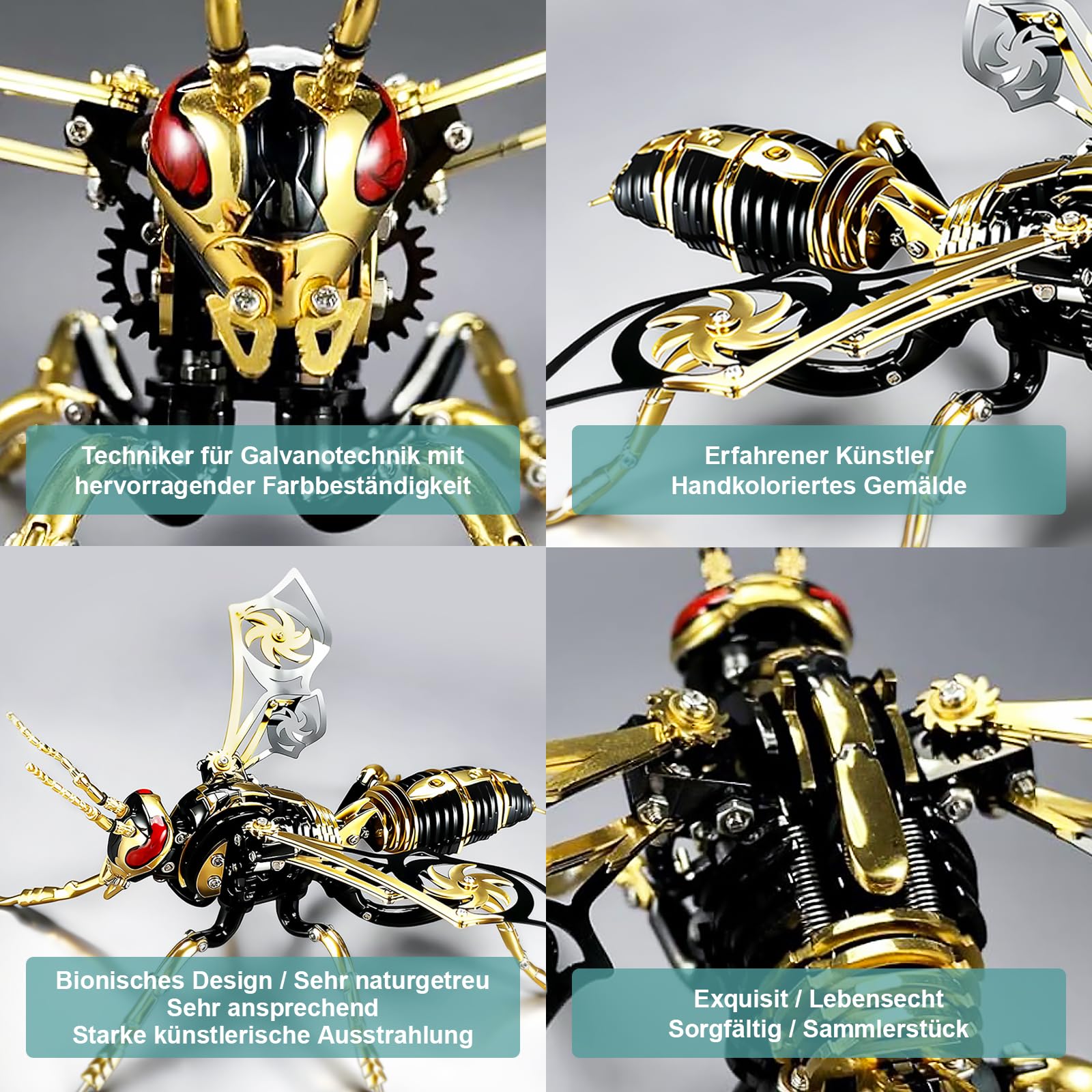 3D Metal Component Series: Bumblebee, Pterodactyl, Creative DIY Puzzles that Offer Both Gaming Fun and Intellectual Challenges, Suitable for Individuals Aged 14 and Above.