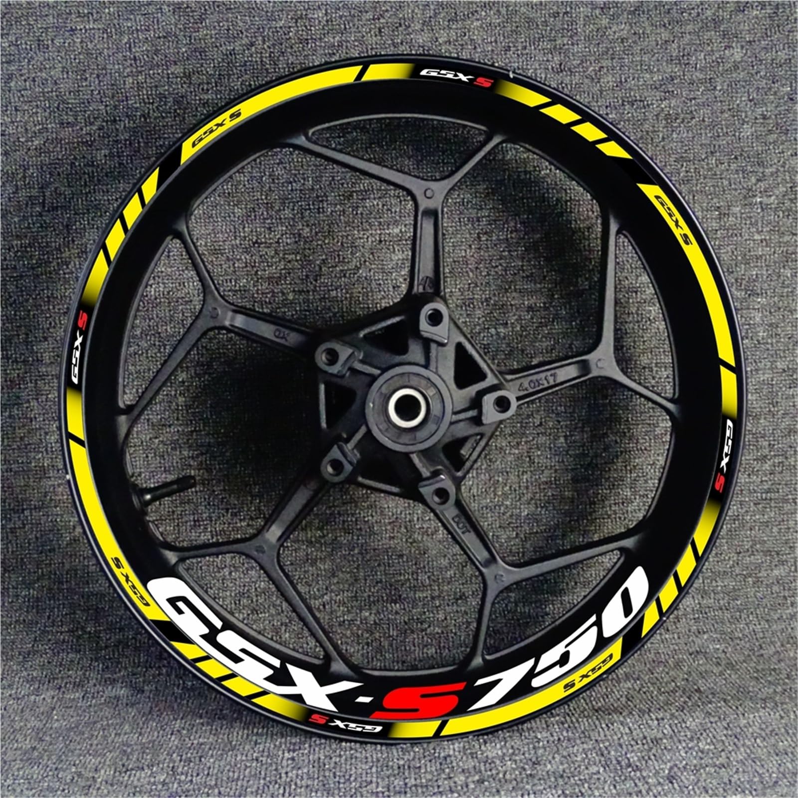 Motorrad Rad Hub Aufkleber Dekoration Set Felge Reflektierende Aufkleber Für S&uzuki GSX-S750 GSX750S GSXS750 Gsxs 750 S750(Set Meal 18)