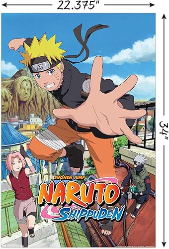 Miniatura 3 de Trends International Naruto Shippuden - Póster de pared de salto, 22.375 x 34 pulgadas, paquete de póster y clip