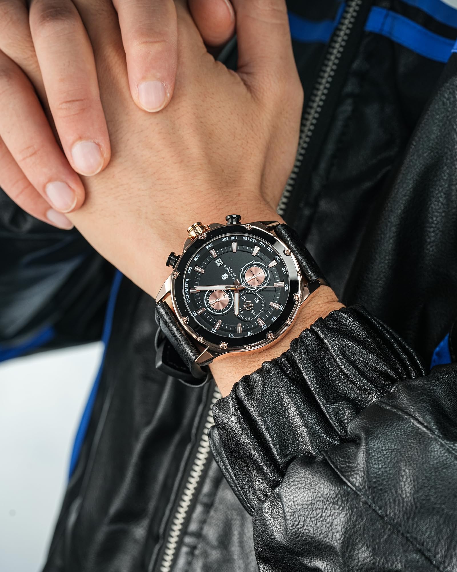 by BENYAR Montre Homme Montres Bracelet pour Homme chronographe étanche