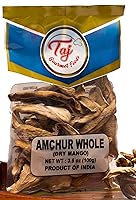 Vista 1 de TAJ - Rebanadas enteras de amchur indio premium, mango seco, 3.5 onzas