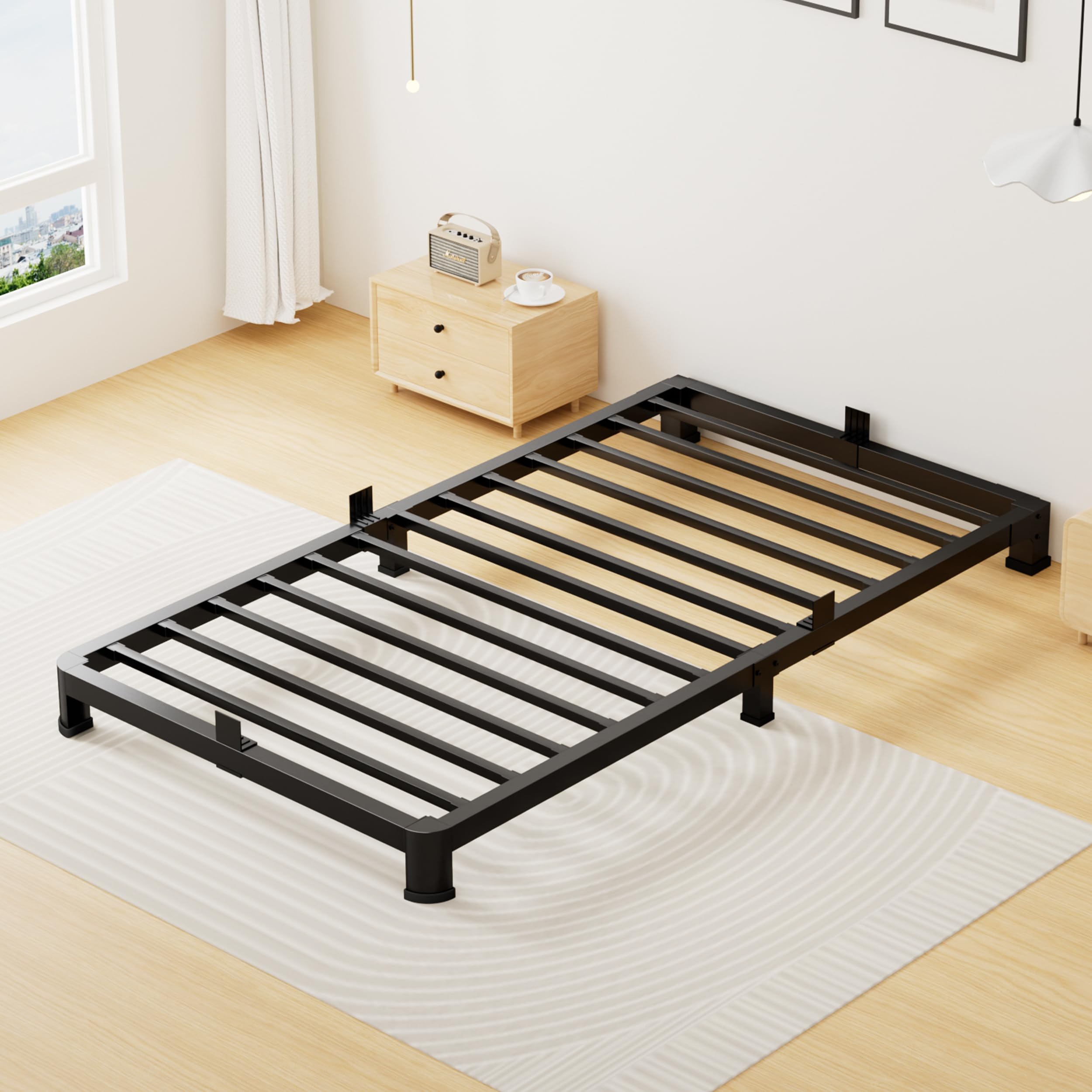 Superay 4 Inch Twin Bed Frame Low Profile