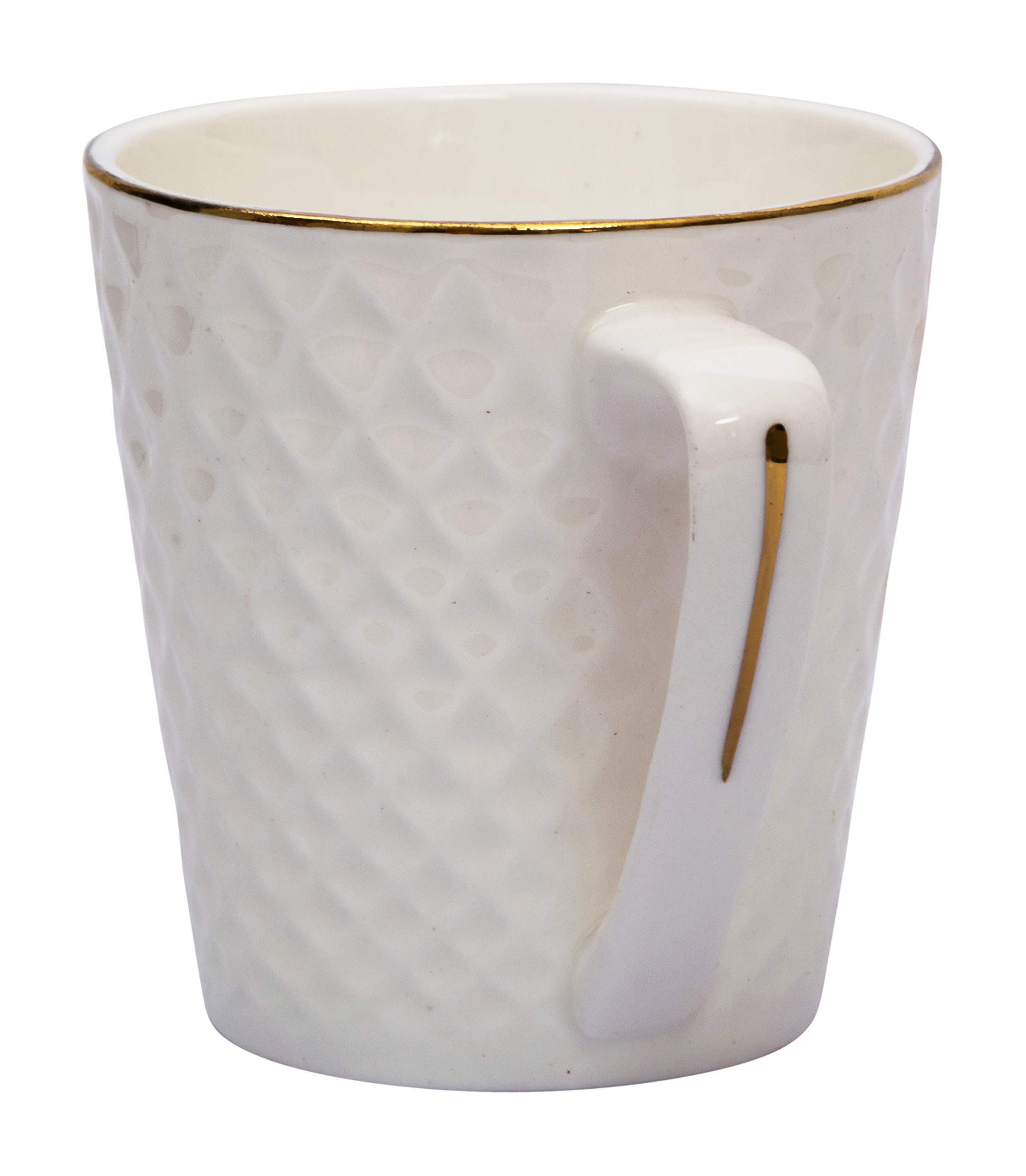 Home-Cart Bone China Tea Coffee Cup - 6 Pieces, White, 160ml 2