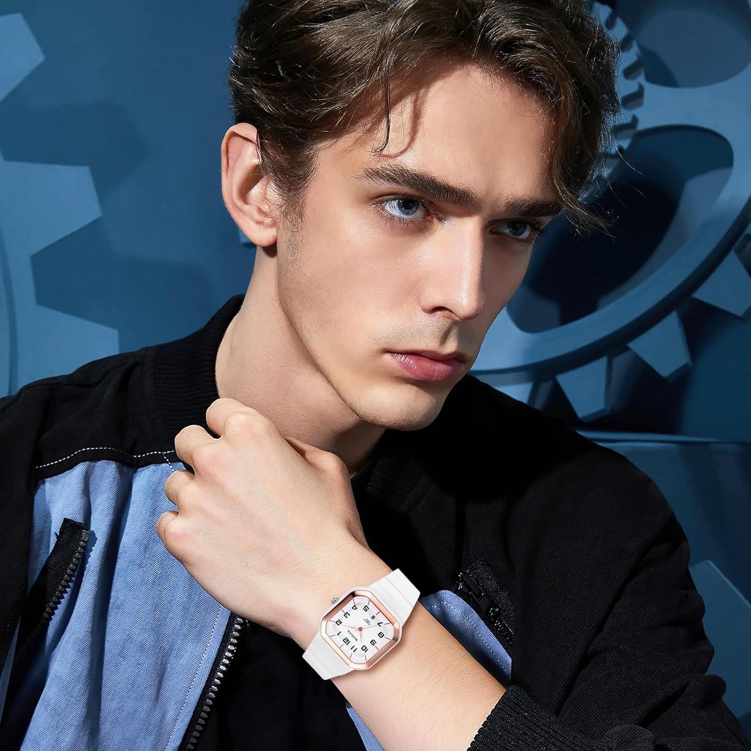 Avaner Women's Silicone Square Watches: Analog Quartz Soft Band Sports Wrist Watch with Date - Image 5