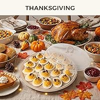 Vista 3 de HAKSEN Recipientes para huevos rellenos con tapa, bandeja portátil con 22 ranuras para servir huevos rellenos, ideal para fiestas navideñas y cocina