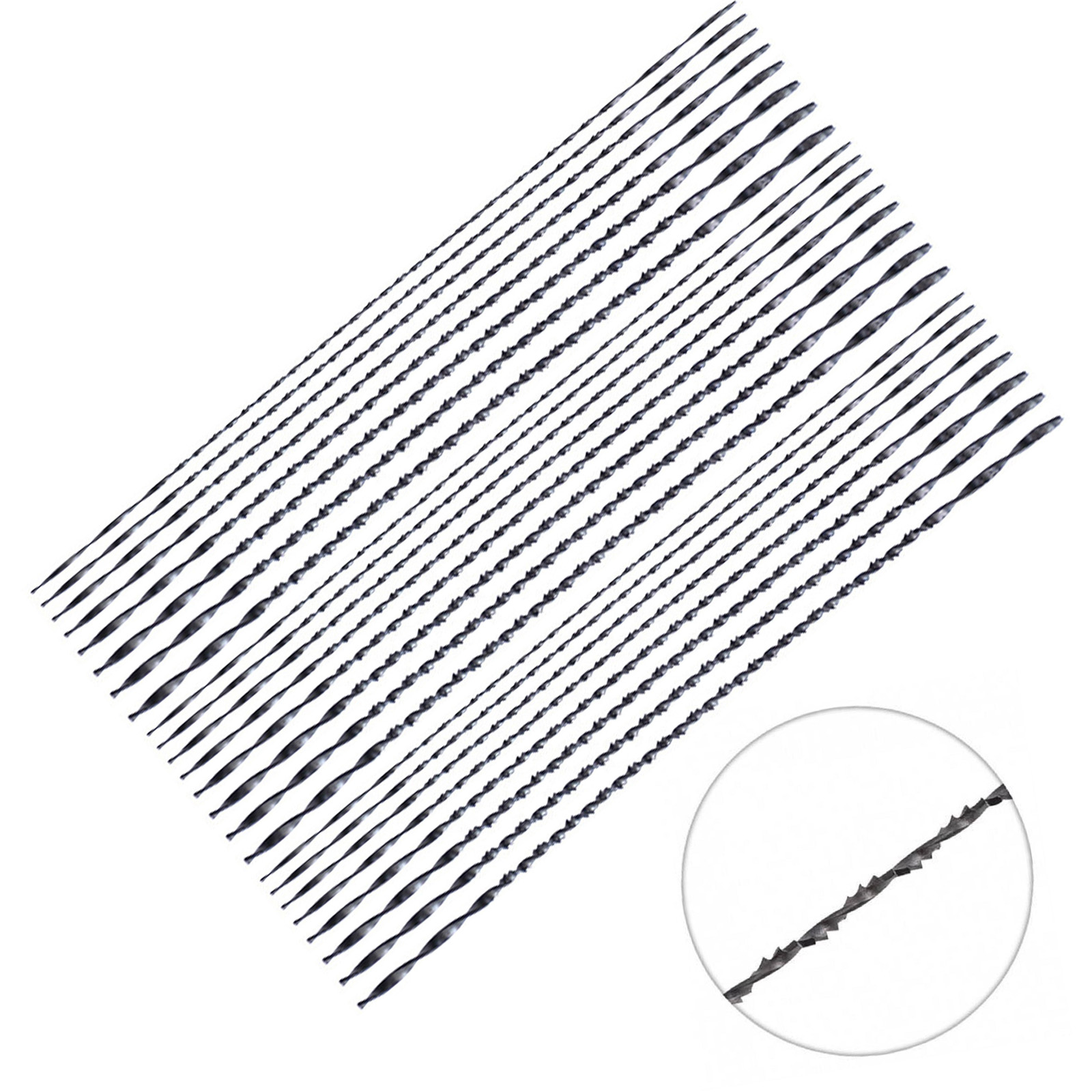 Image of 24 Piece Precision Jewelry Saw Blades Kit,Spiral Coping Saw Blades with #1 - #8(3 Blades Each),5 inch Spiral Scroll Saw Blades Plain End,for Woodworking,Wax Carving,Metal Crafts,DIY Projects