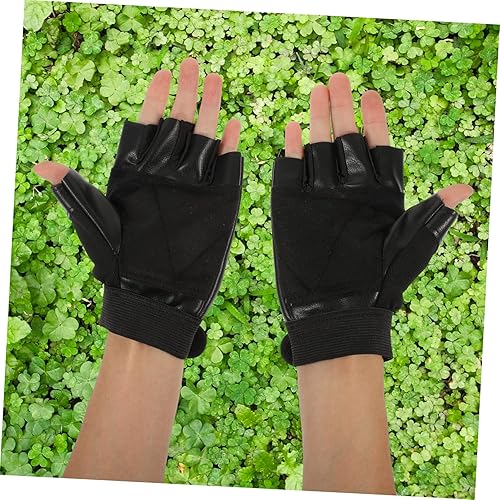 Miniatura 5 de Yardwe 3 Pairs Shock Absorbing Gloves Fitness Bike Leather Gloves