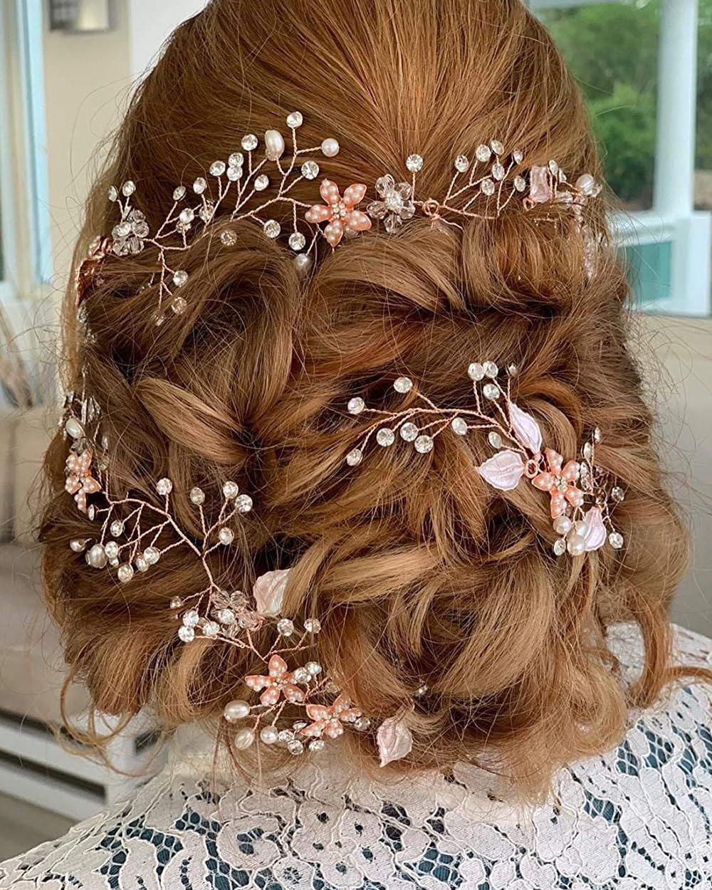 Sibba Diadème Couronne à Fleurs Rouges Et Strass Blancs – Bijoux Mariée, Demoiselle D’Honneur, Accessoire Cheveux Noël, Fête Ou Mariage