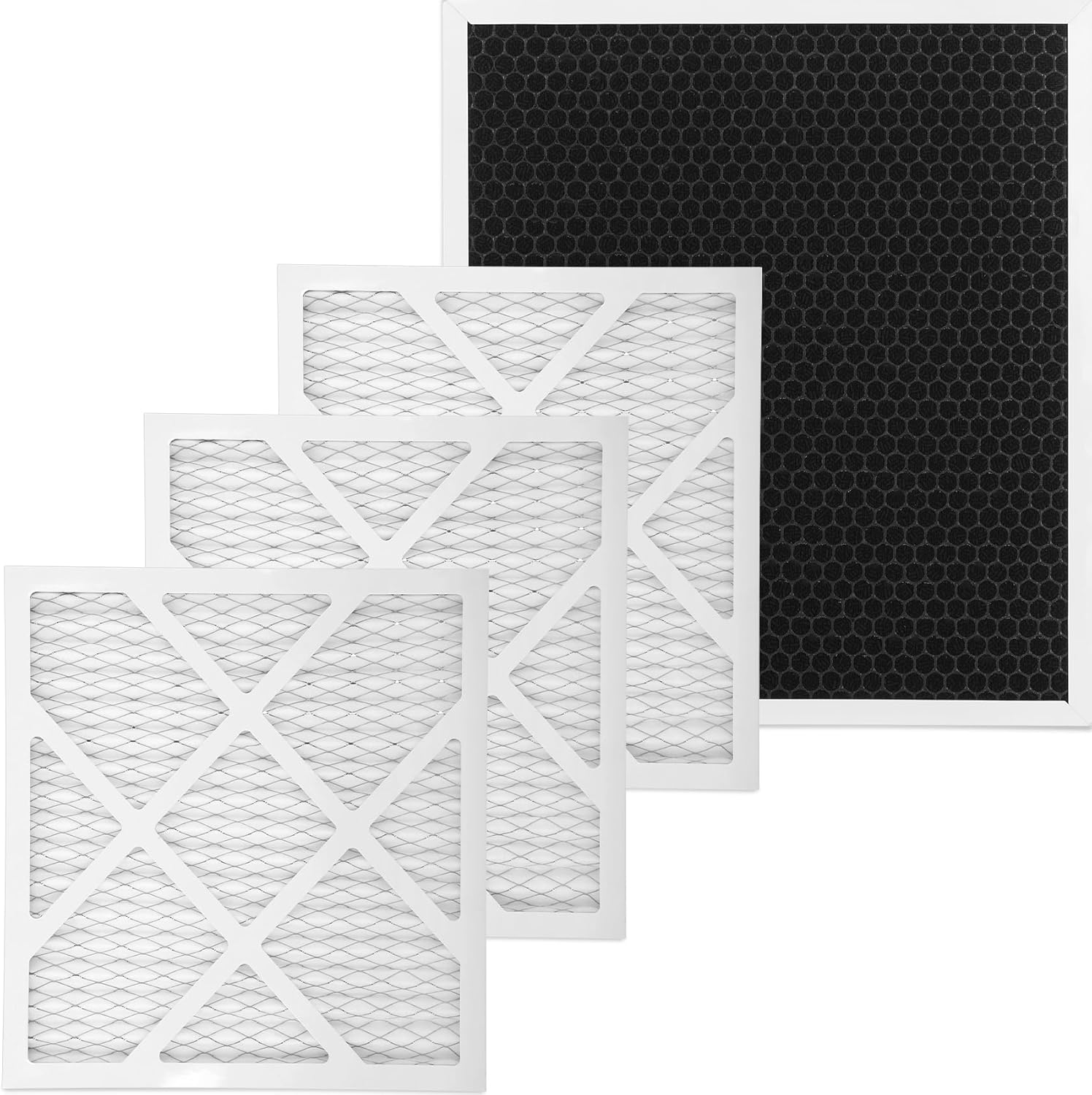 HEPA 550 MERV-10 Filter ? Activated Carbon Filter Replacement Set Compatible with Alorair Cleanshield HEPA 550 Air Scrubber?A Set of 3 MERV-10 Filters and 1 Active Carbon Filter? 4 pack