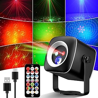 Discokugel, Musikgesteuert Discolicht Partylicht 60 Verschiedene Muster Strobe-Effekt Partylicht Mit Fernbedienung und 2M USB Kabel für Familie Die Party Fest Der Klub Geburtstag Hochzeit