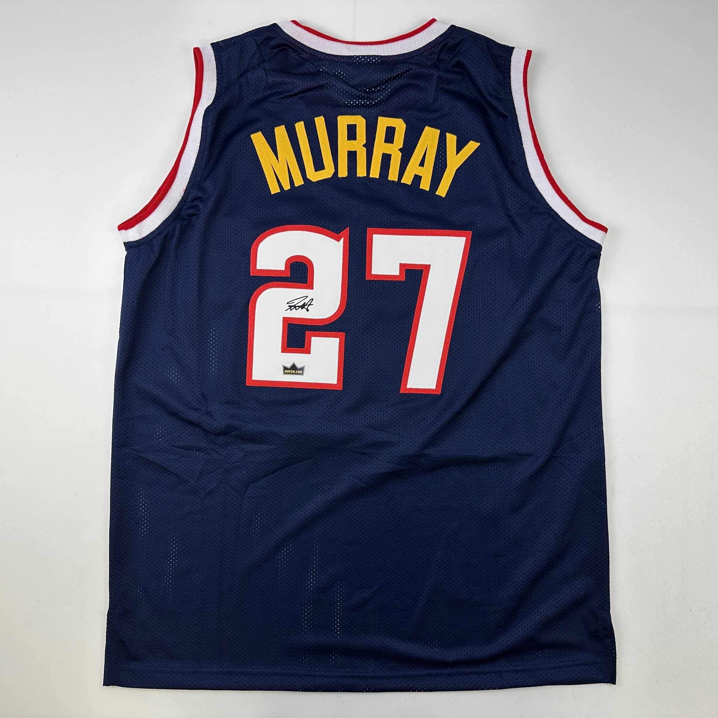Facsimile Autographed Jamal Murray Denver Blue Reprint Laser Auto Basketball Jersey Size Men's XL