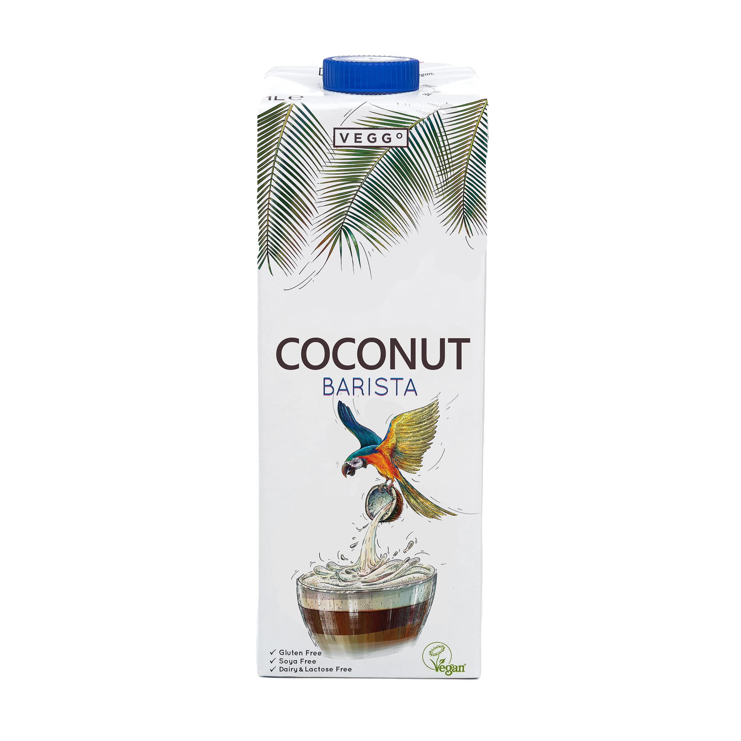 VEGGO Coconut drink, foamy, plant based milk, vegan, flexitarian 1l x 8pcs