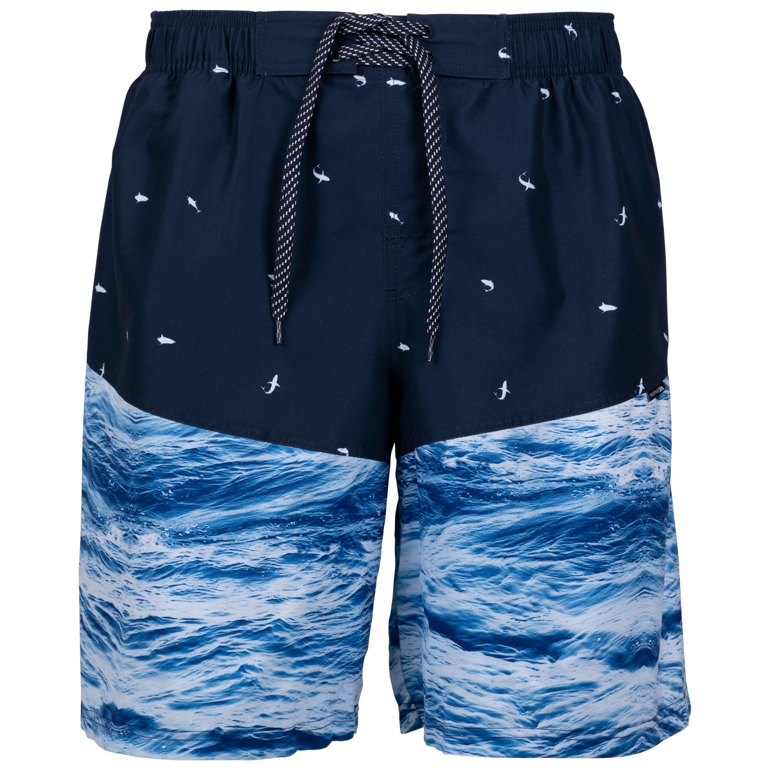 Trespass Mens Swim Shorts Mid Length Quickdry Elastic Waist with Drawcord Orman Navy