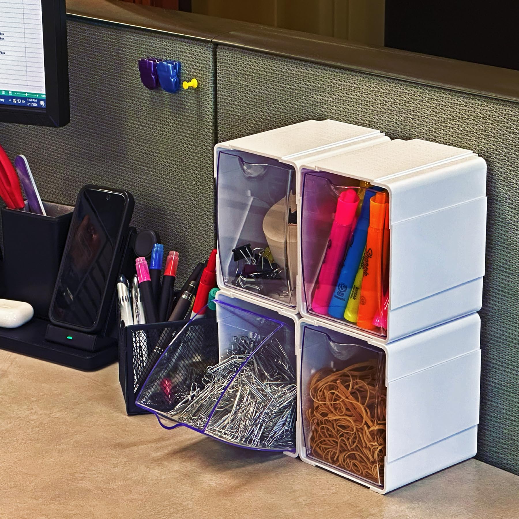 Amazon.com: Azar Displays 300360-4PK Stackable Tilt Bin Counter
