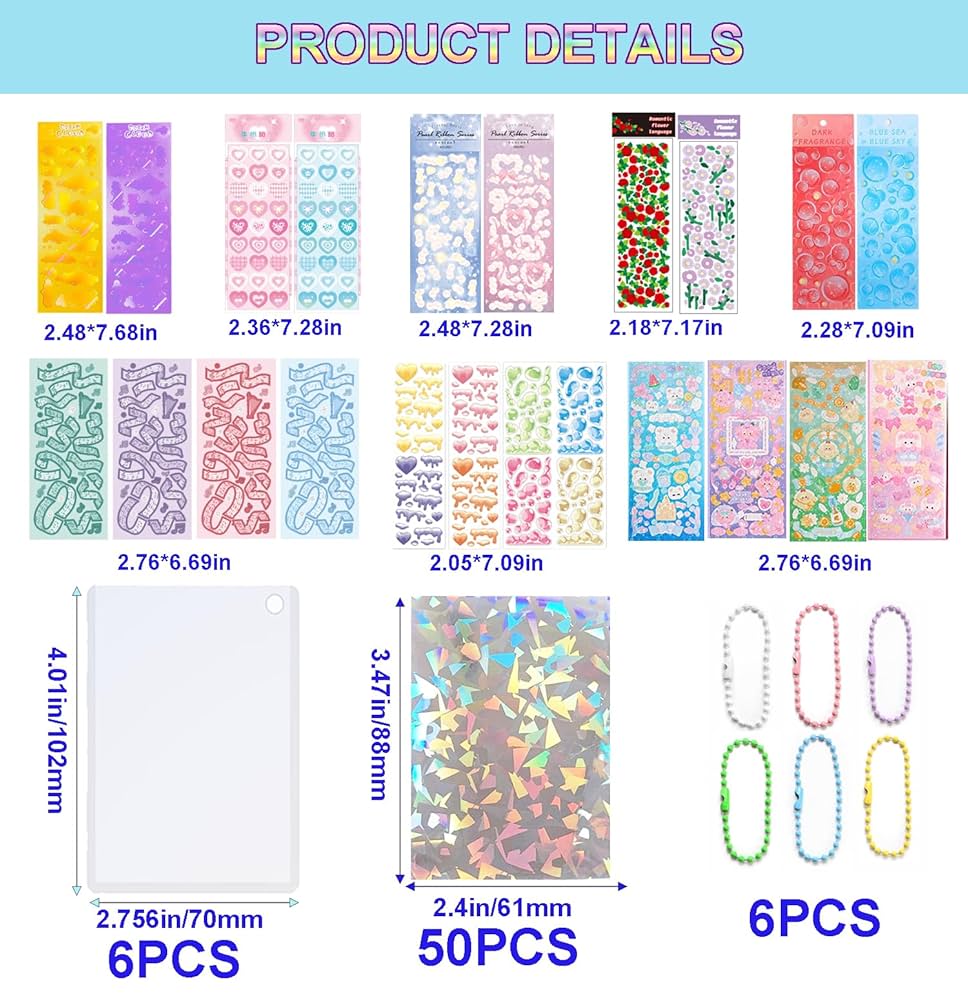 Amazon.com: Lora Rossie 6 Kpop Photocard Holder Keychain