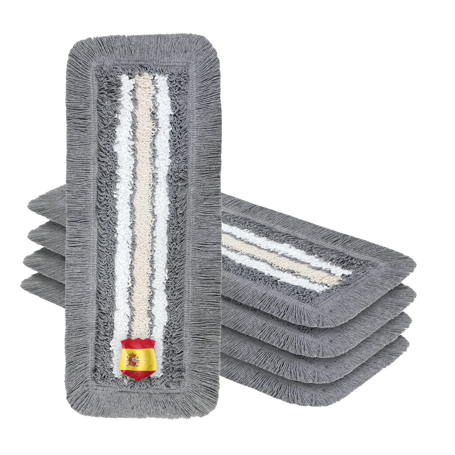 Okaei 5 Piezas de Funda para mopa (40 cm) – Mopa para hospitales y Servicios de Cuidado – Funda de fregona con propiedades óptimas de Deslizamiento para Trabajos ergonómicos – Gris