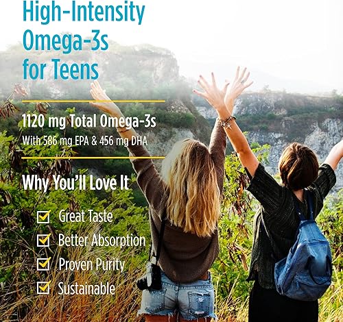 Miniatura 6 de Nordic Naturals Ultimate Omega 2X Teen, Strawberry - 60 mini geles suaves - 1120 mg de Omega-3 total con EPA y DHA - Salud cerebral, estado de ánimo