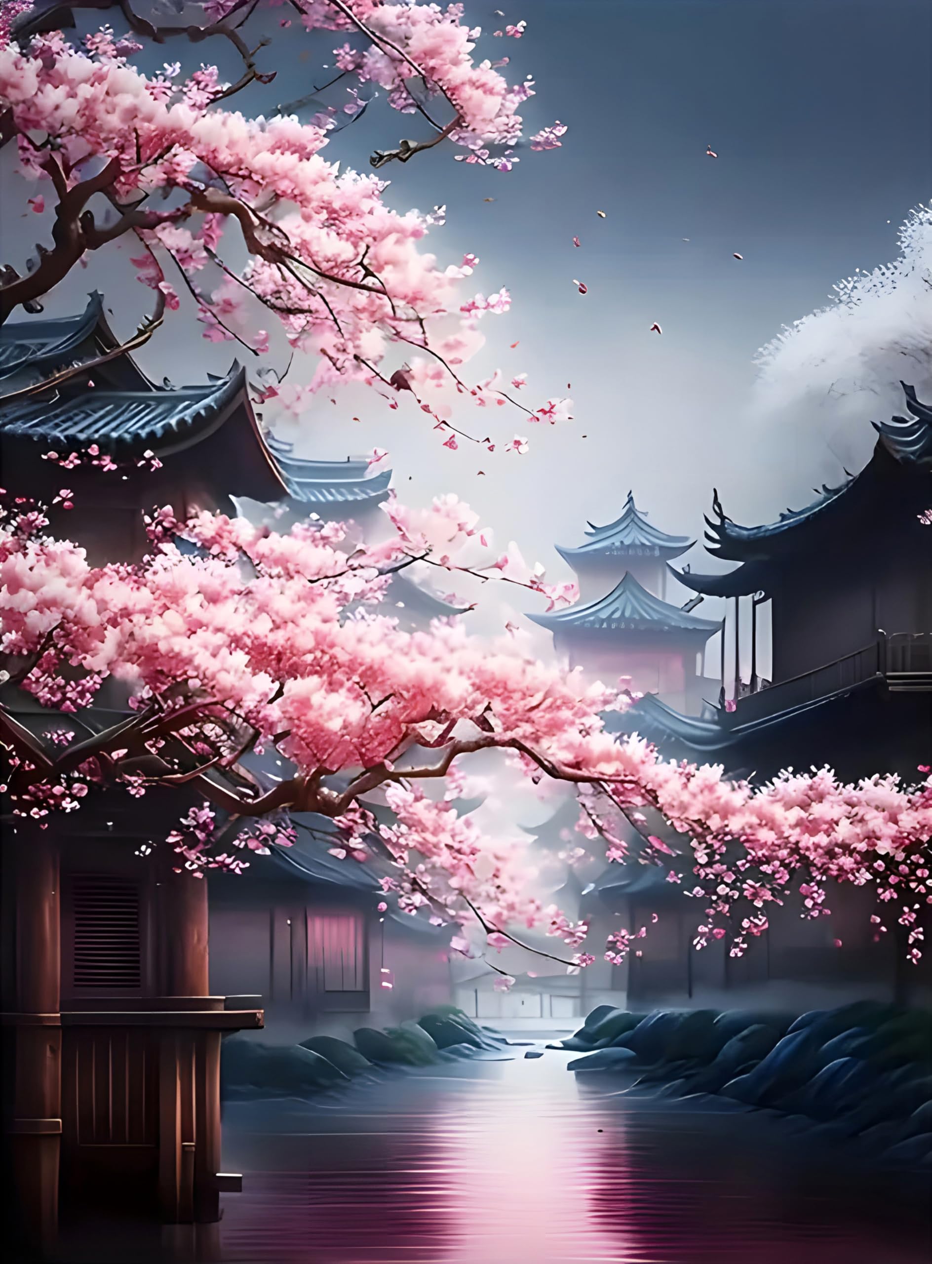 DPIDEA Landscape Diamond Painting Kits for Adults Diamond Art DIY 5D Diamond Painting Kits for Home Decoration 30x40cm