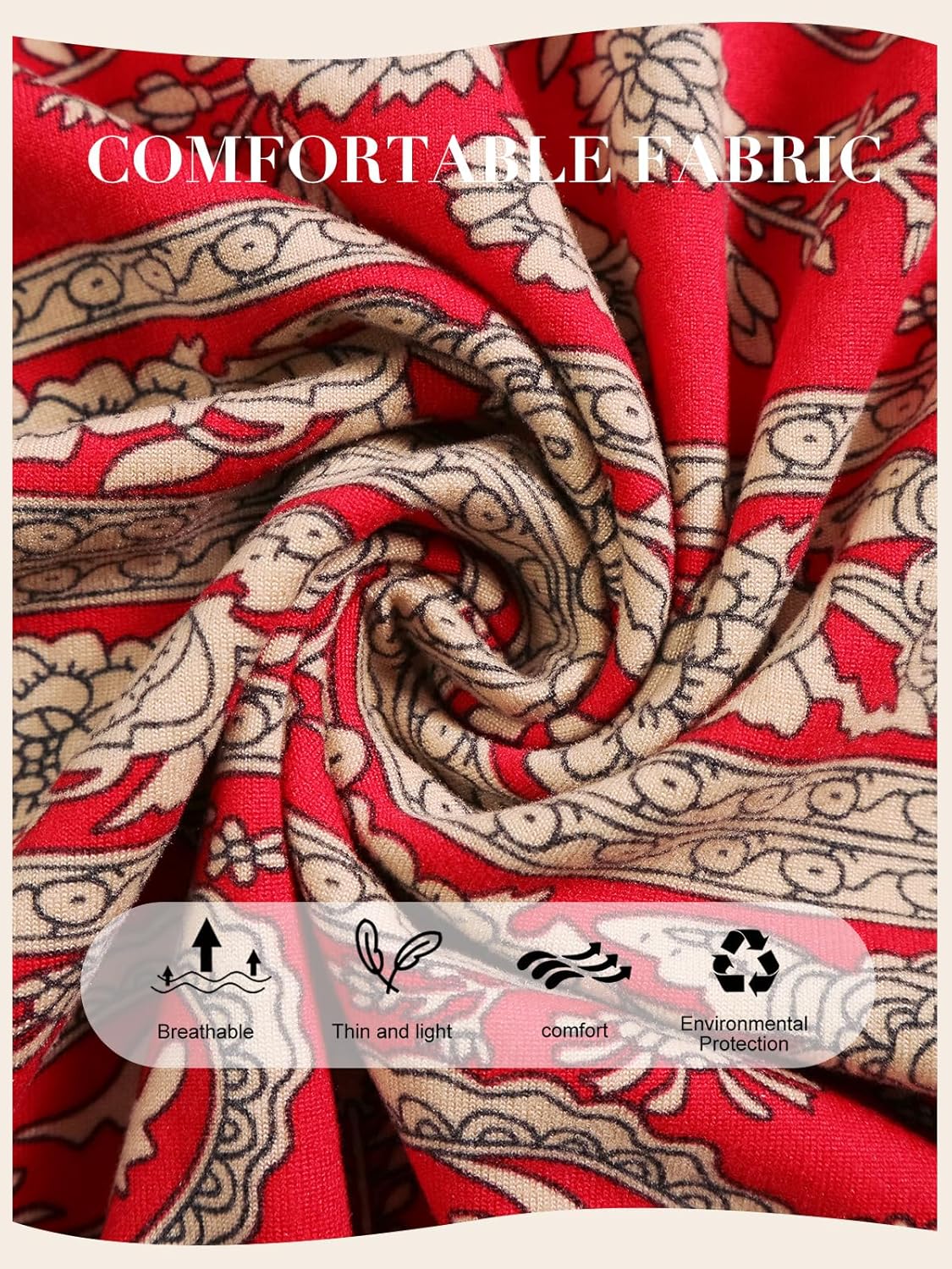 QIANXIZHAN Women's Harem Pants, Hippie Palazzo Pants Boho Joggers Yoga Clothes with Pockets - Image 5