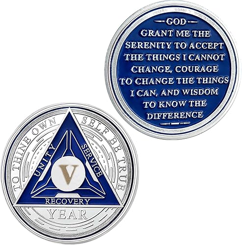 Miniatura 7 de Moneda de sobriedad de 6 años, chips AA y medallones de tres placas, ficha sobriedad de chip de recuperación de sobriedad  Regalos de sobriedad para