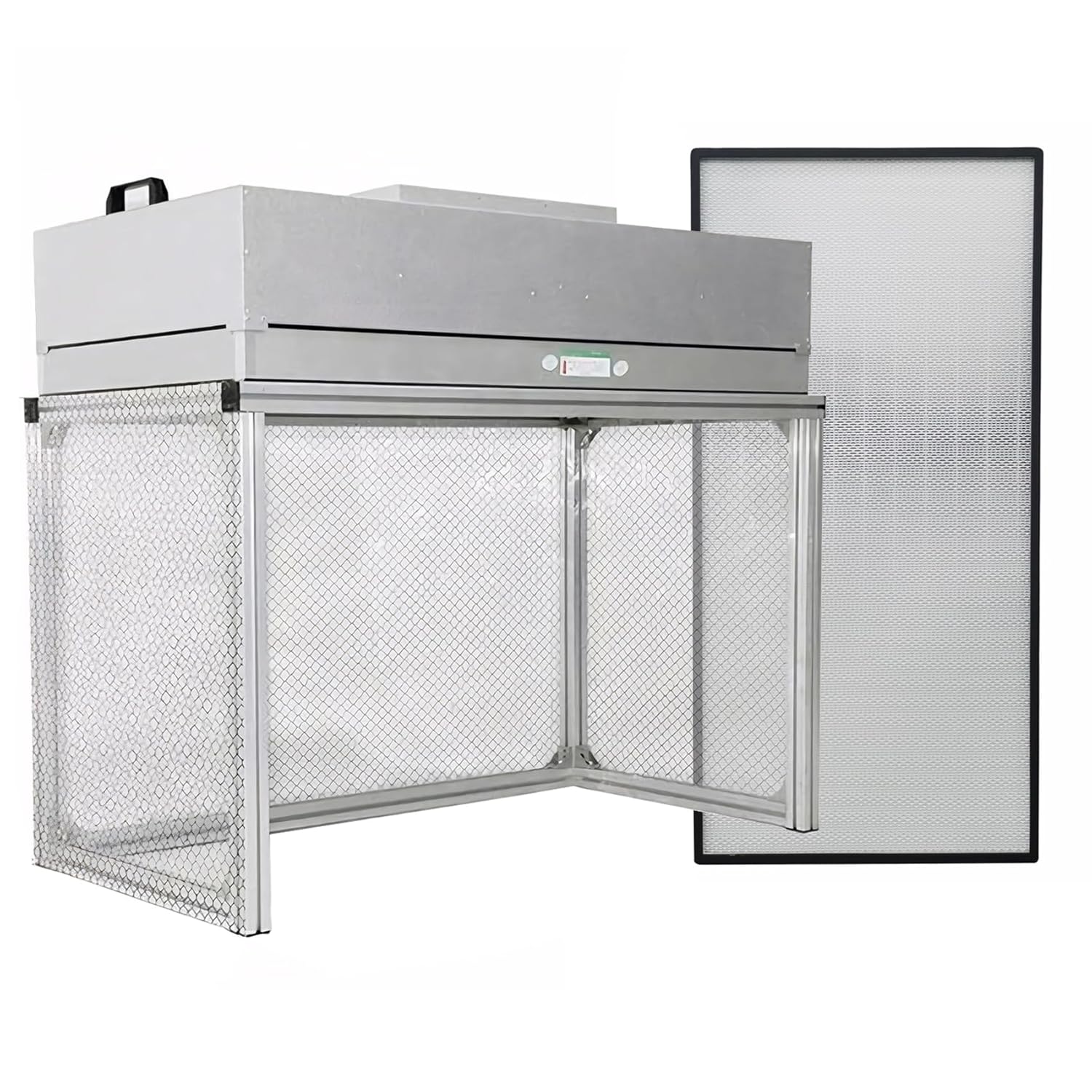 INTSUPERMAI Vertical Laminar Flow Hood, 706cfm Air Flow Clean Bench Workstation, with HEPA Filter, 110V Copper Motor, 3-Gear Switch, Aluminum Stand, for Dust-Free Workstation Phone LCD Repair Lab Use