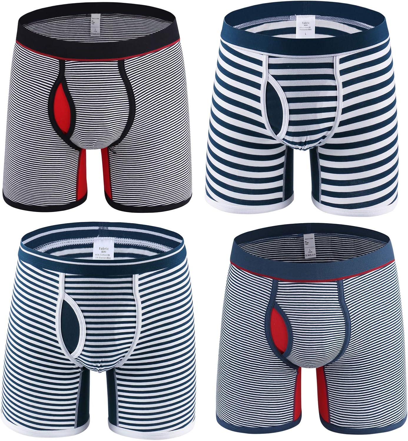 Nuofengkudu Micro Modal Mens Boxers Shorts Seamless Fronts U Pouch Long Leg Underwear Anti Chafing Breathable Soft Large Longer Boxer Briefs Elastic Waistband Sports Travel Underpants Grey 4xl
