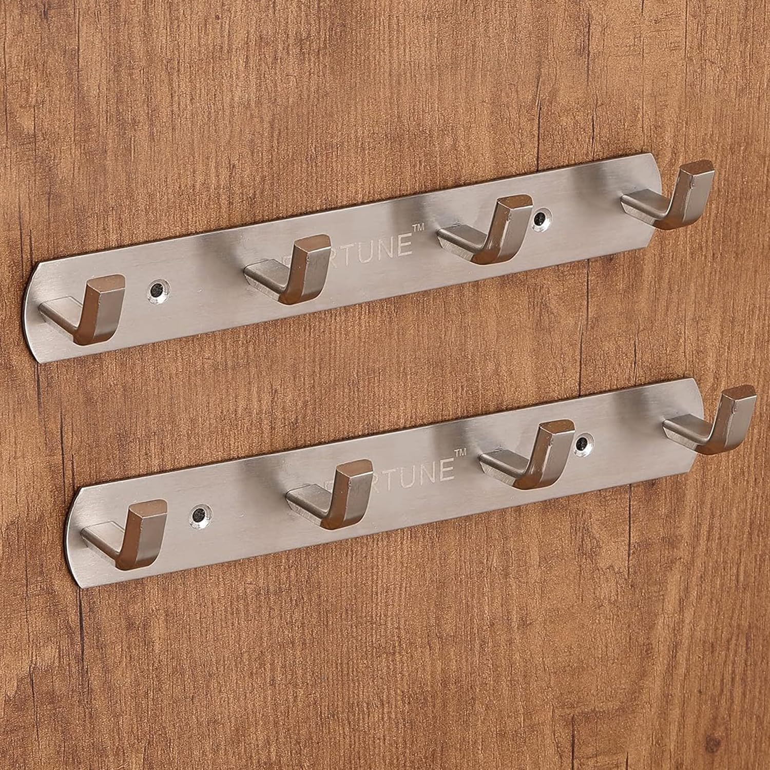 FORTUNE Stainless Steel Wall Hooks for Hanging Cloth and Towel Bathroom Cloth Hooks Hanger, Robe Hooks Rail, Door Hanger for Clothes Hanging Keys (4 Hooks) (Pack of 1) (B09LHS19G5) Amazon Price History, Amazon Price Tracker