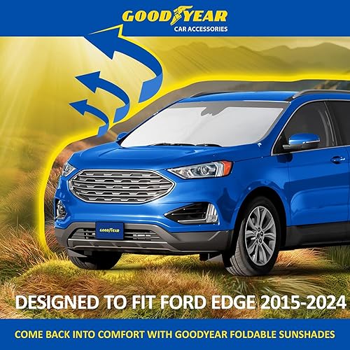 Miniatura 5 de Goodyear Parasol plegable para parabrisas Ford Edge 2015-2025, accesorios de automóvil, cubierta de parasol, parasol para parabrisas de automóvil,
