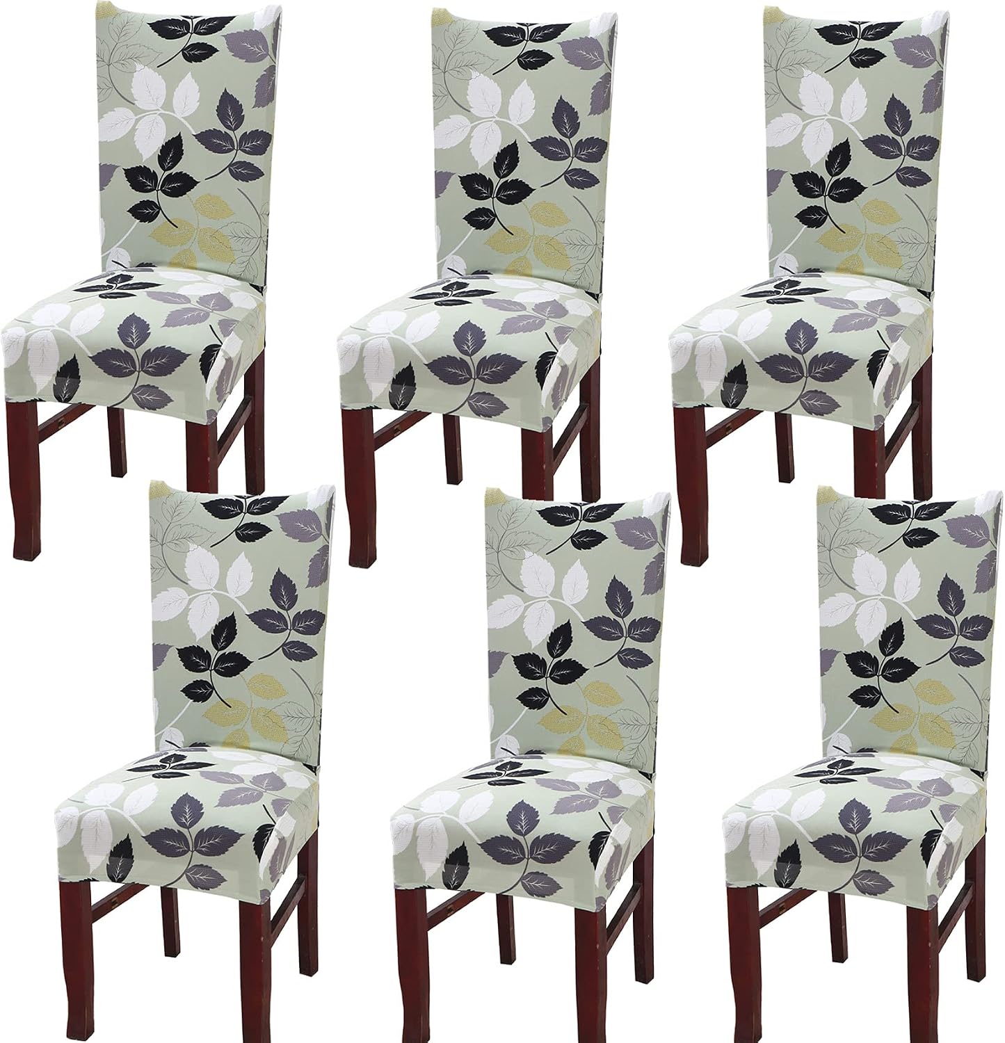 TEERFU Dining Room Chair Covers Slipcovers Set of 6