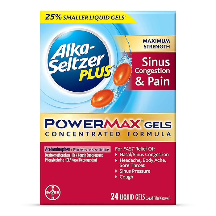 Buy AlkaSeltzer Plus Maximum Strength PowerMax Sinus Congestion and