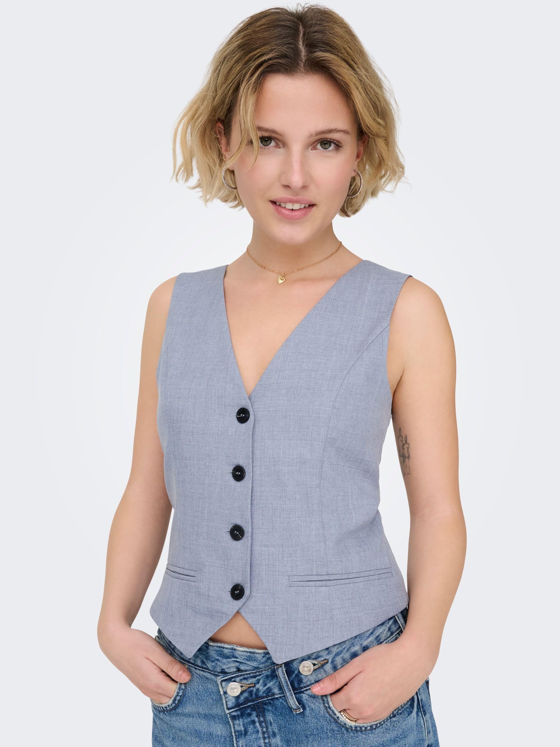 ONLY Onllinda S/L Mel Fit Waistcoat Tlr Noos Onllinda S/L Mel Fit Waistcoat Tlr Noos Femme (lot de 1)