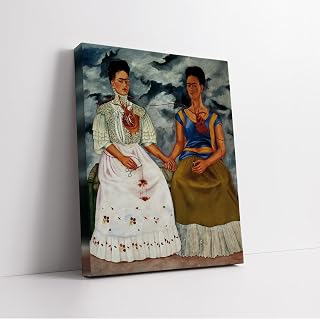 Poster Master Frida Canvas - The Two Fridas Print - Magic Realism Art - Mexican Painter Art - Gift for Men & Women - Great Wall Decor for Dorm, Office, Living Room or Bedroom - Available in 8x10" to 30x40"