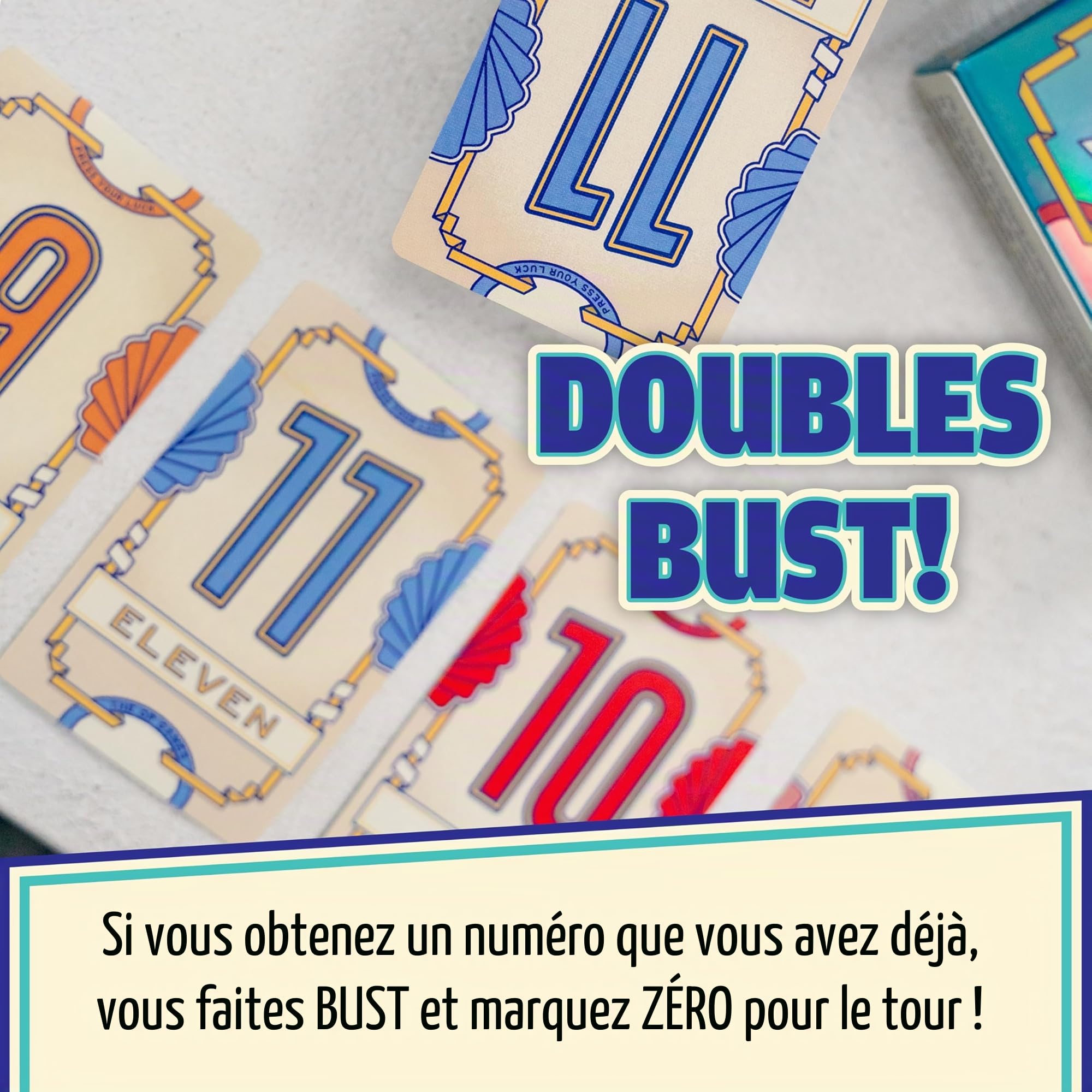 Flip 7™ Jeu de Cartes Familial Chance et Stratégie 94 Cartes Édition Compacte