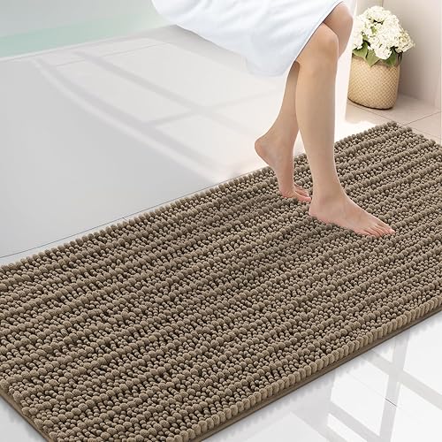 Miniatura 99 de Smiry Alfombras de Baño 24 x 16 pulgadas, Tapetes de Baño de Chenilla Extra Suaves y Absorbentes, Respaldo de Goma Antideslizante, Lavable a Azul