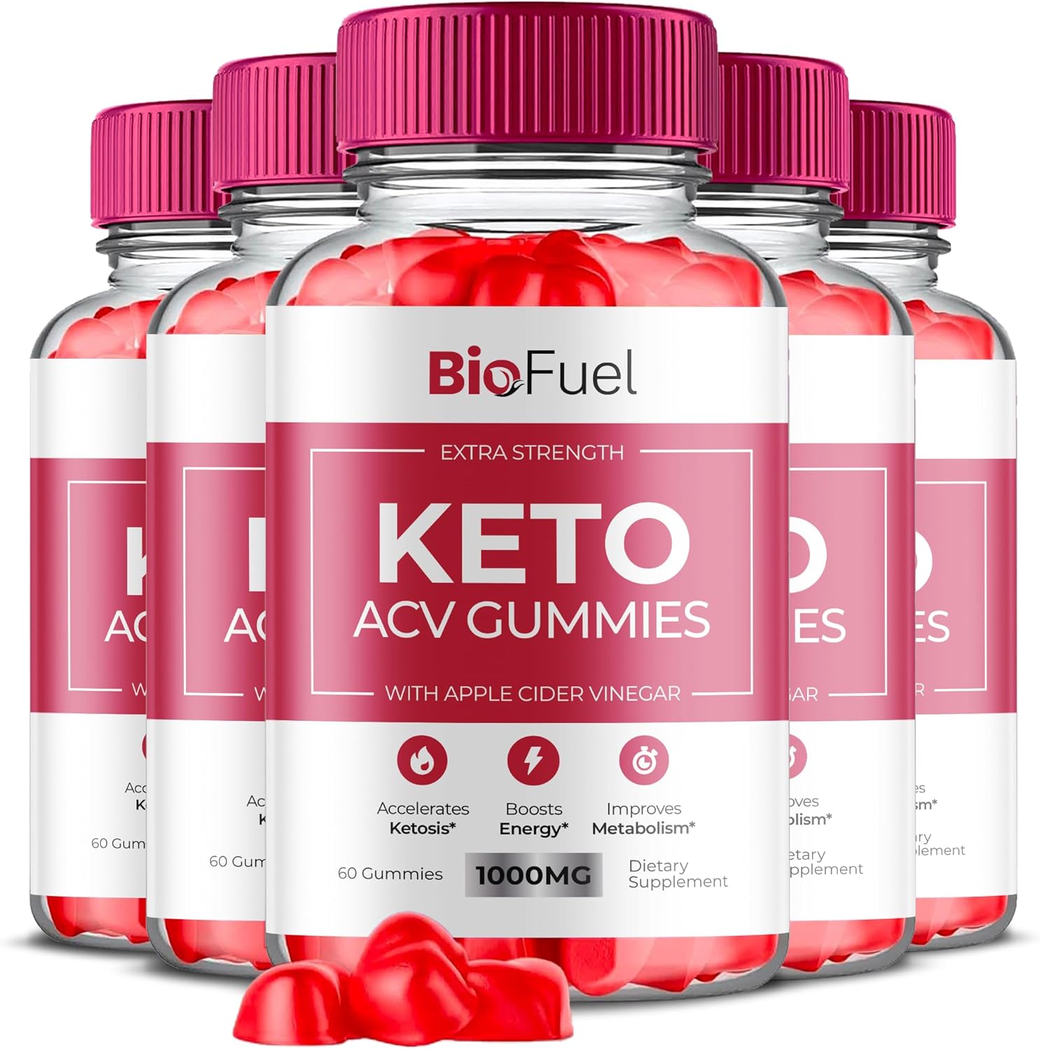 (5 Pack) Biofuel Keto ACV Gummies, Biofuel Keto Advanced