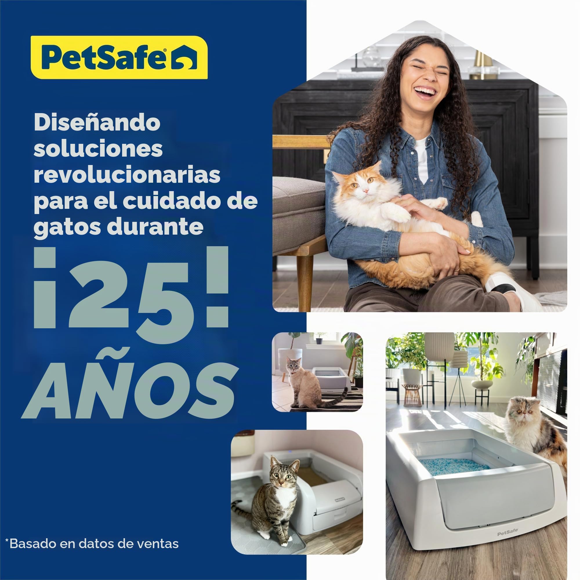 PetSafe ScoopFree - Caja de Arena autolimpiante para Arena aglutinante - Control Superior de olores - Nunca vuelvas a Recoger la Arena - para hogares con Gatos Individuales y múltiples