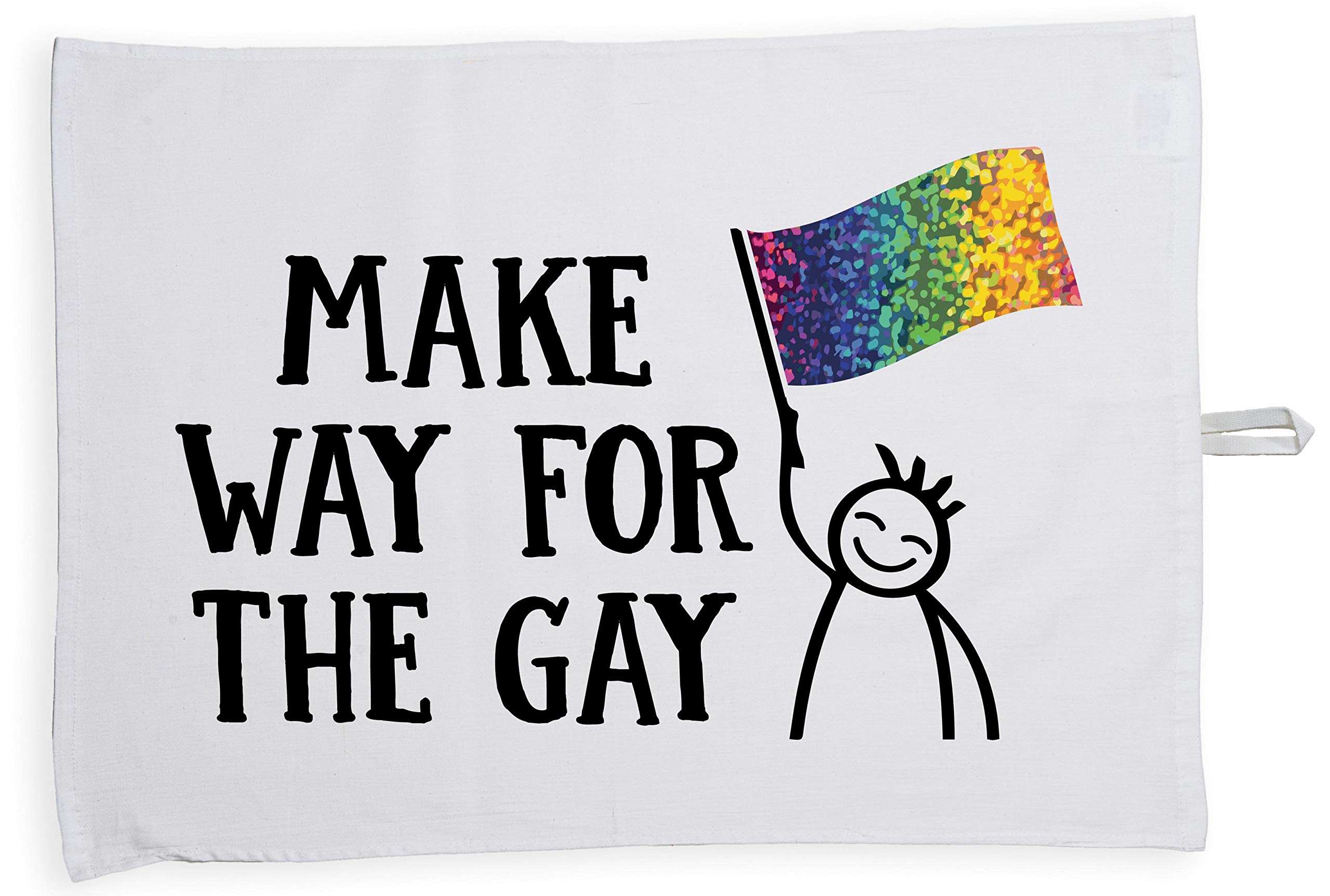 Hippowarehouse Make way for the gay LGBT Tea Towel Eco Printed Dish Cloth Kitchen accessory 50cmx70cm 100% Cotton