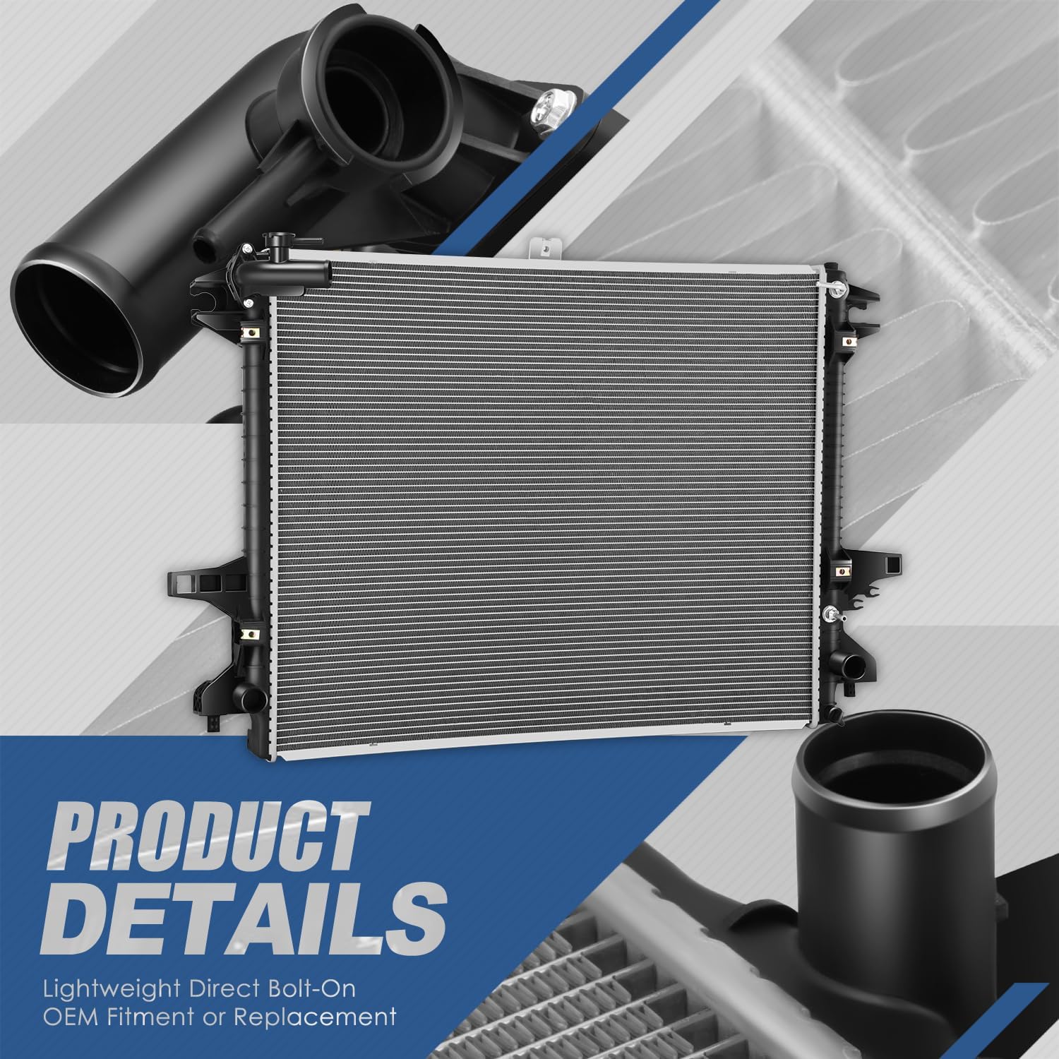 Auto Dynasty Radiator Compatible with 2016-2019 Nissan Titan XD 5.0L V8 Diesel Dohc Turbocharged, DPI 13616 Factory Style 1-Row Cooling Radiator, Aluminum Core