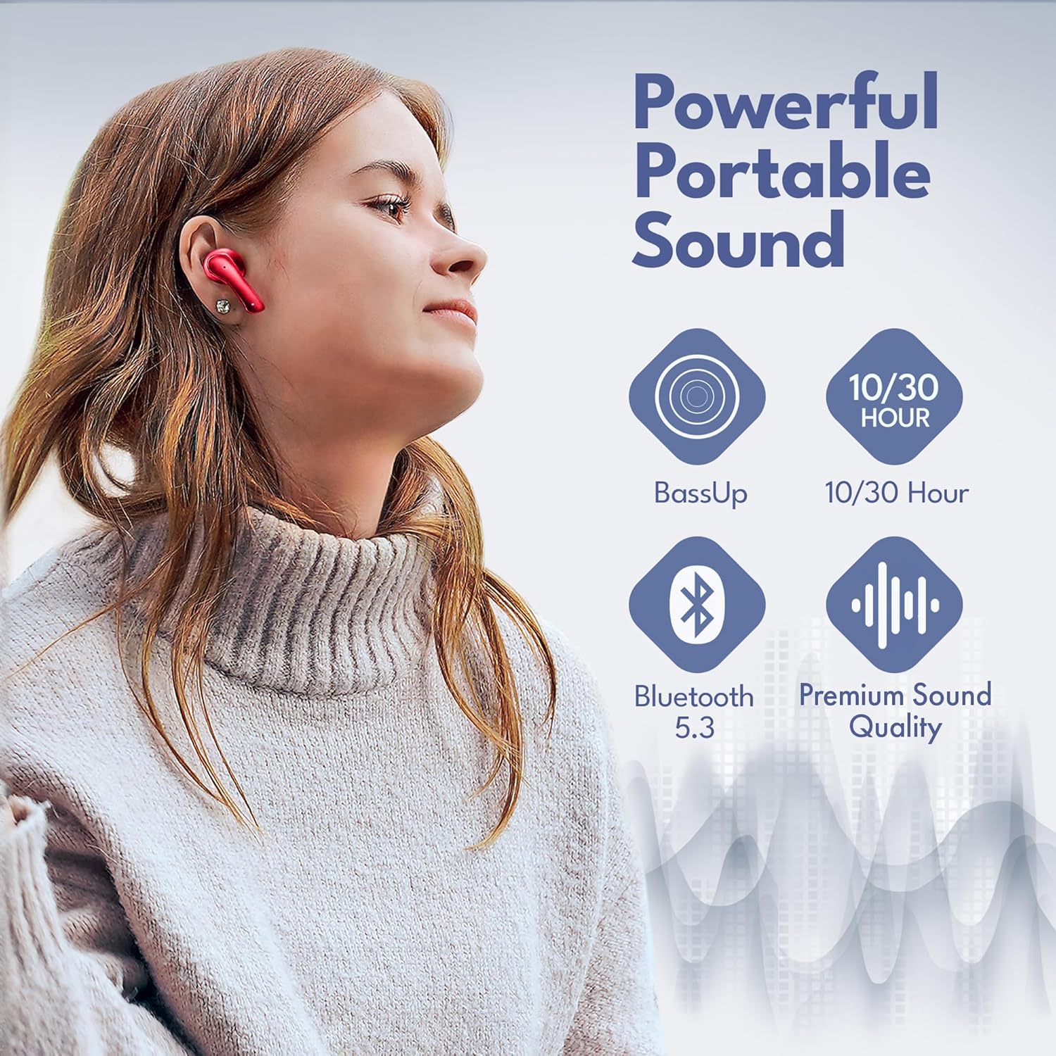 Groovz True Wireless Earbuds with Charging Case - Designed and Engineered in The USA - IPx4 Water Resistant Bluetooth Earbuds Compatible with Apple and Android - 27Hrs Battery Life - Magenta