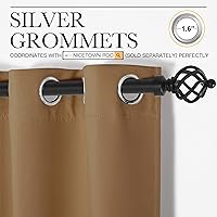 Vista 3 de NICETOWN Cortinas opacas elegantes de 45 pulgadas de largo para ventanas pequeñas, paneles de reducción de ruido y bloqueo de corrientes de aire