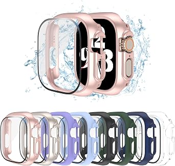 [8+8Pack] Hooglny Hard PC Protective Case Compatible for Apple Watch Series 8 Pro 49mm, Edge Protector Bumper Cover Shell,Apple Watch Series 8 Case Color Mix Set