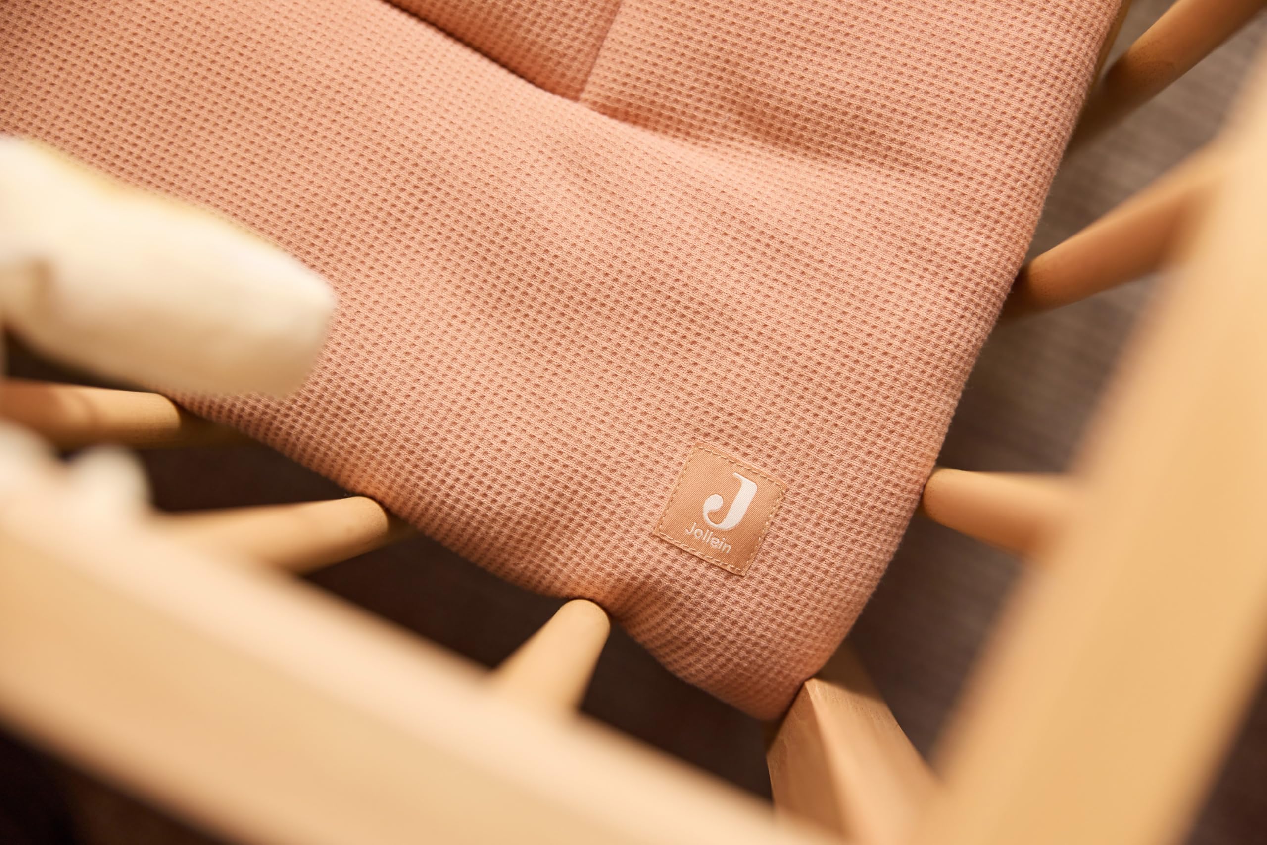 Jollein Tapis de parc - Little Waffle - 100 x 100 cm - Light Terra/Sand - fond de parc - 95% coton 5% élasthanne - certifié OEKO-TEX - ultra doux - tapis d’éveil bébé