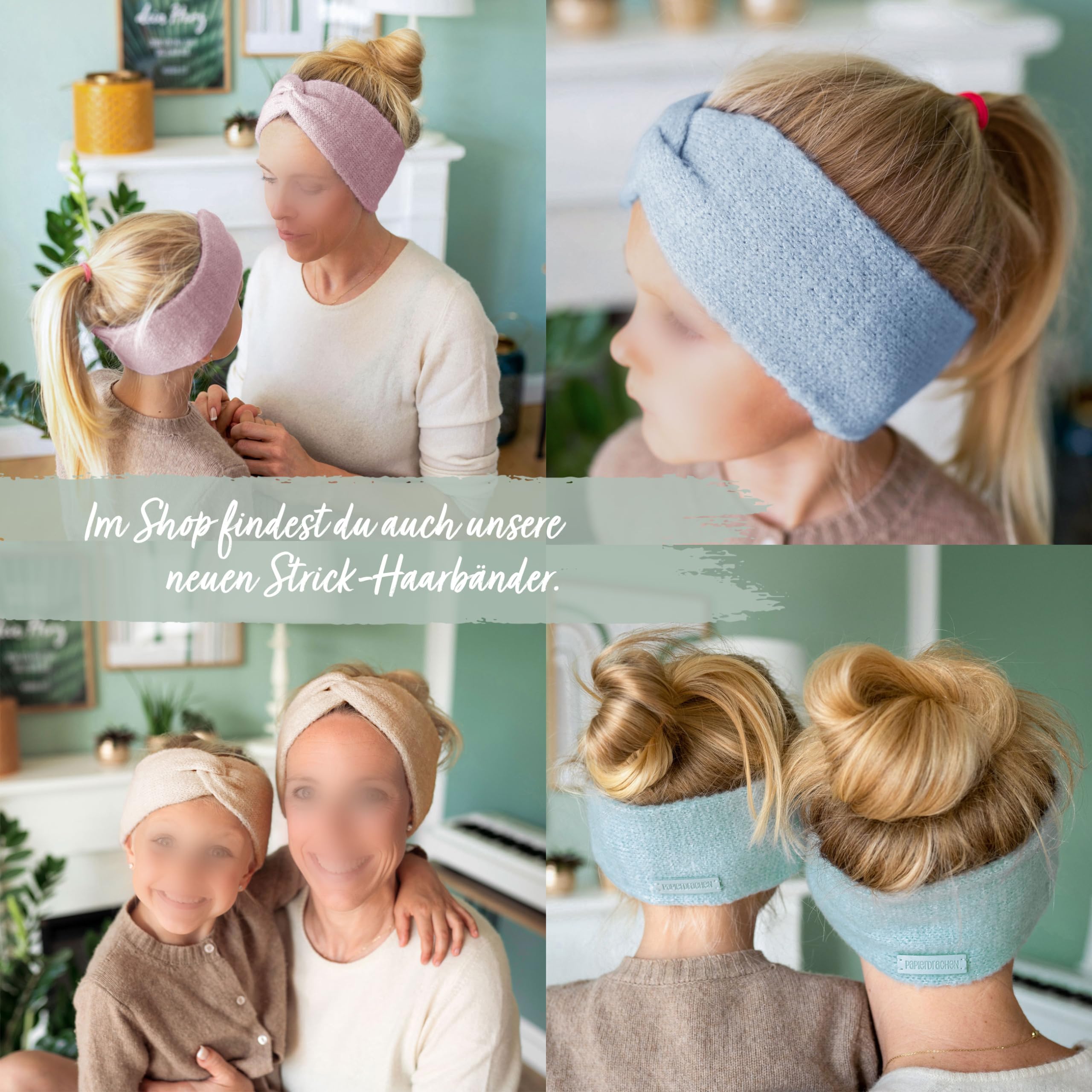 Papierdrachen Fascia per capelli in mussola per bambini da legare – Nastro nodo – Fascia per capelli – Accessori per capelli – Autunno ed Estate –