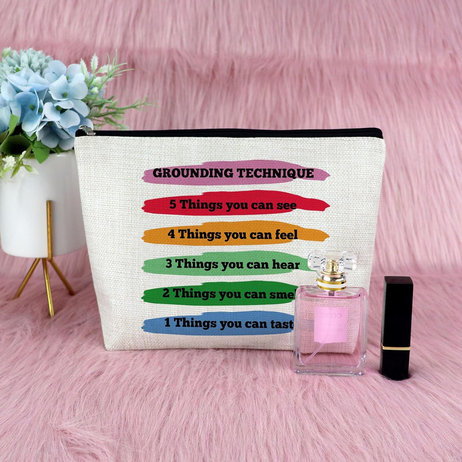 Mental Health Gifts for Women Makeup Bag Birthday Appreciation Gift for Psychology Therapist Counselor Positive Cosmetic Bag Inspirational Christmas Retirement Presents for Women Her Travel Pouch - Image 7