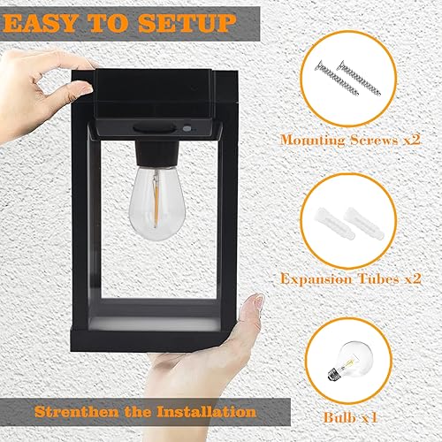 Miniatura 7 de Lámpara solar de pared para exteriores, 2 piezas con 3 modos, inalámbrico del atardecer al amanecer, luces LED IP65, impermeable, cerca de patio,