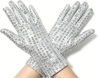 Kids Shining Sequins Gloves Girls Boys Costume Gloves for Halloween Birthday Party Handwear Dance