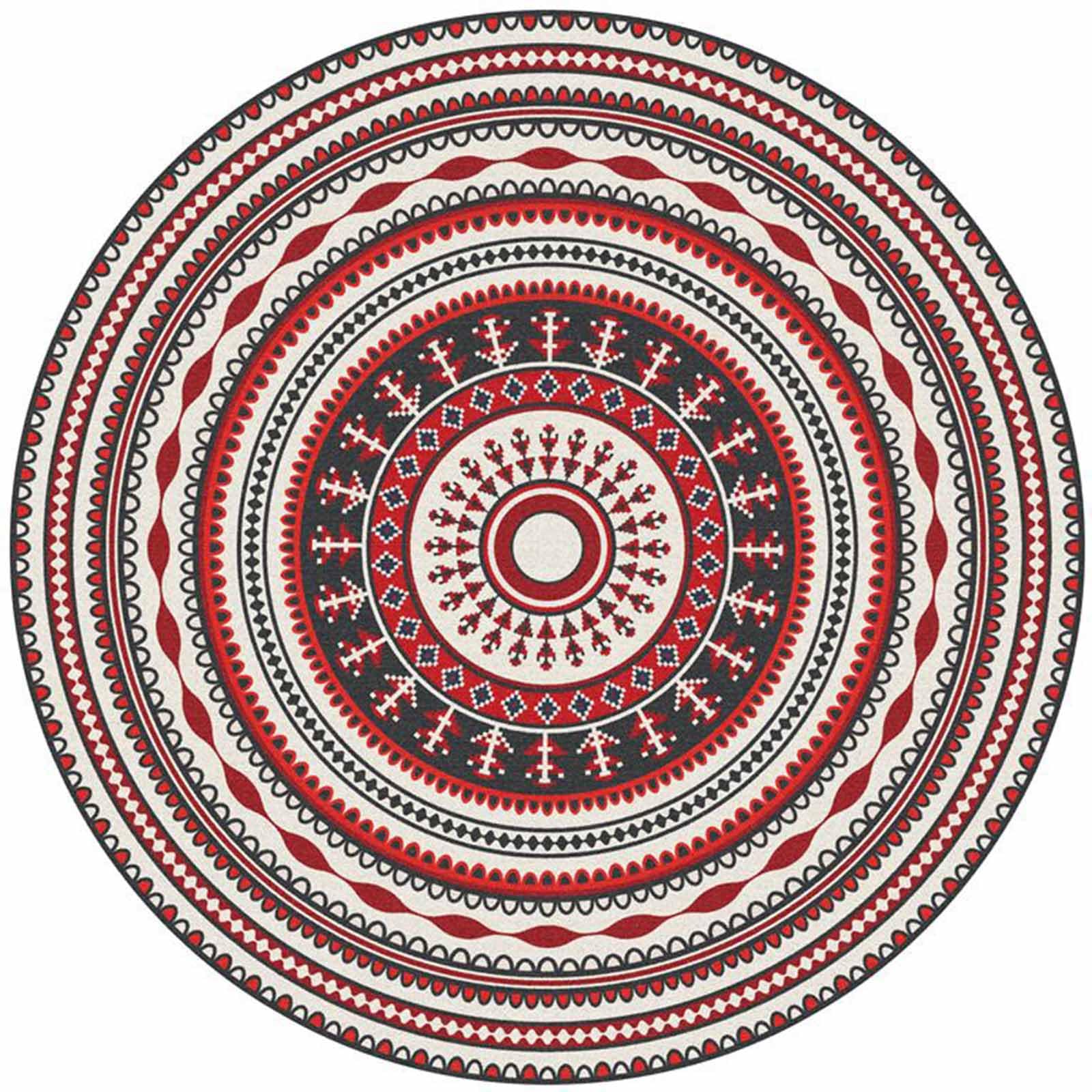 Tapis pour cuisine salon anti-perte rouge 200cm style scandinave pour votre intérieur